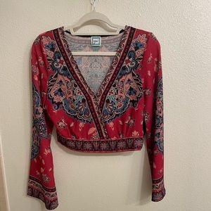 Y&I | Print Cropped Top | XS